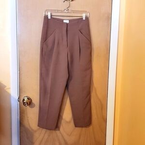 High waist, wide legs mocha color pants size 4